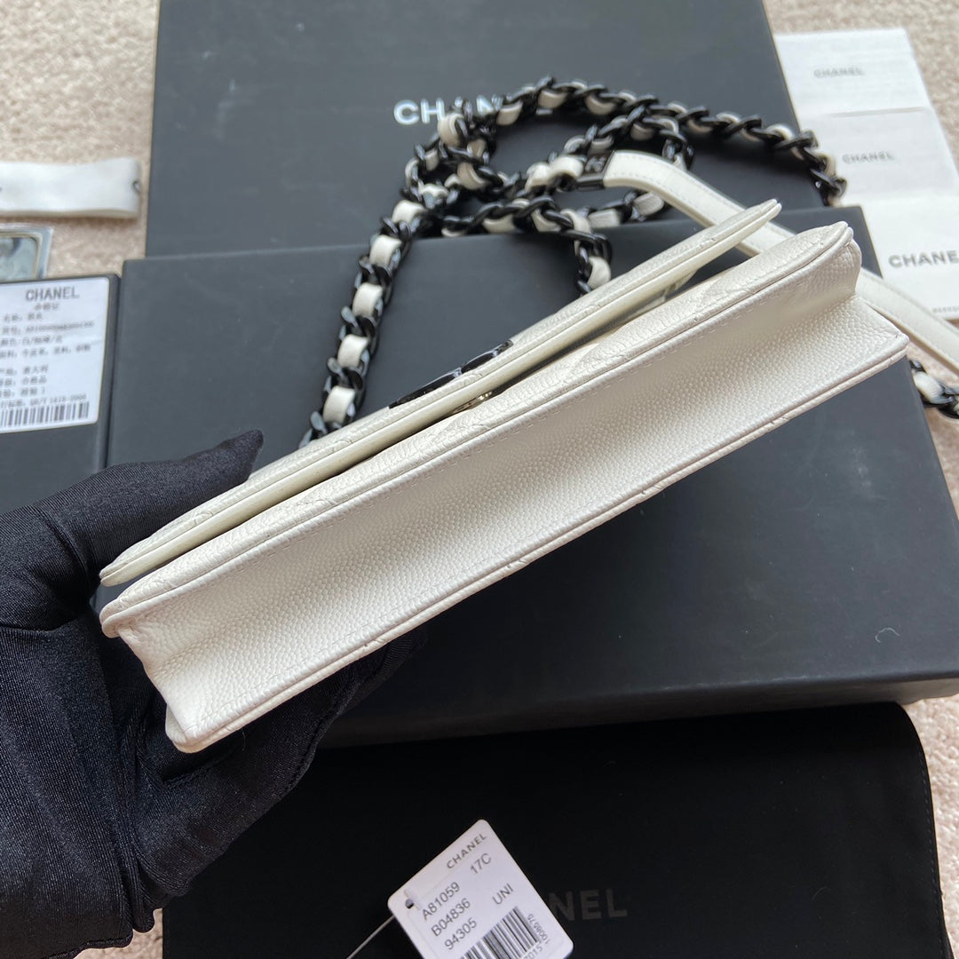 CCクラシック ウォック 20cm ホワイトグレインカーフスキン ブラックハードウェア