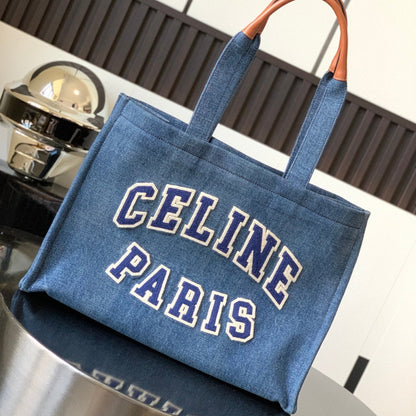 GRAND CABAS THAÏS 41 EN DENIM BLEU
