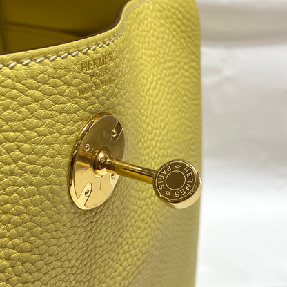SAC HM LINDY 30 CUIR TAURILLON CLEMENCE CITRON