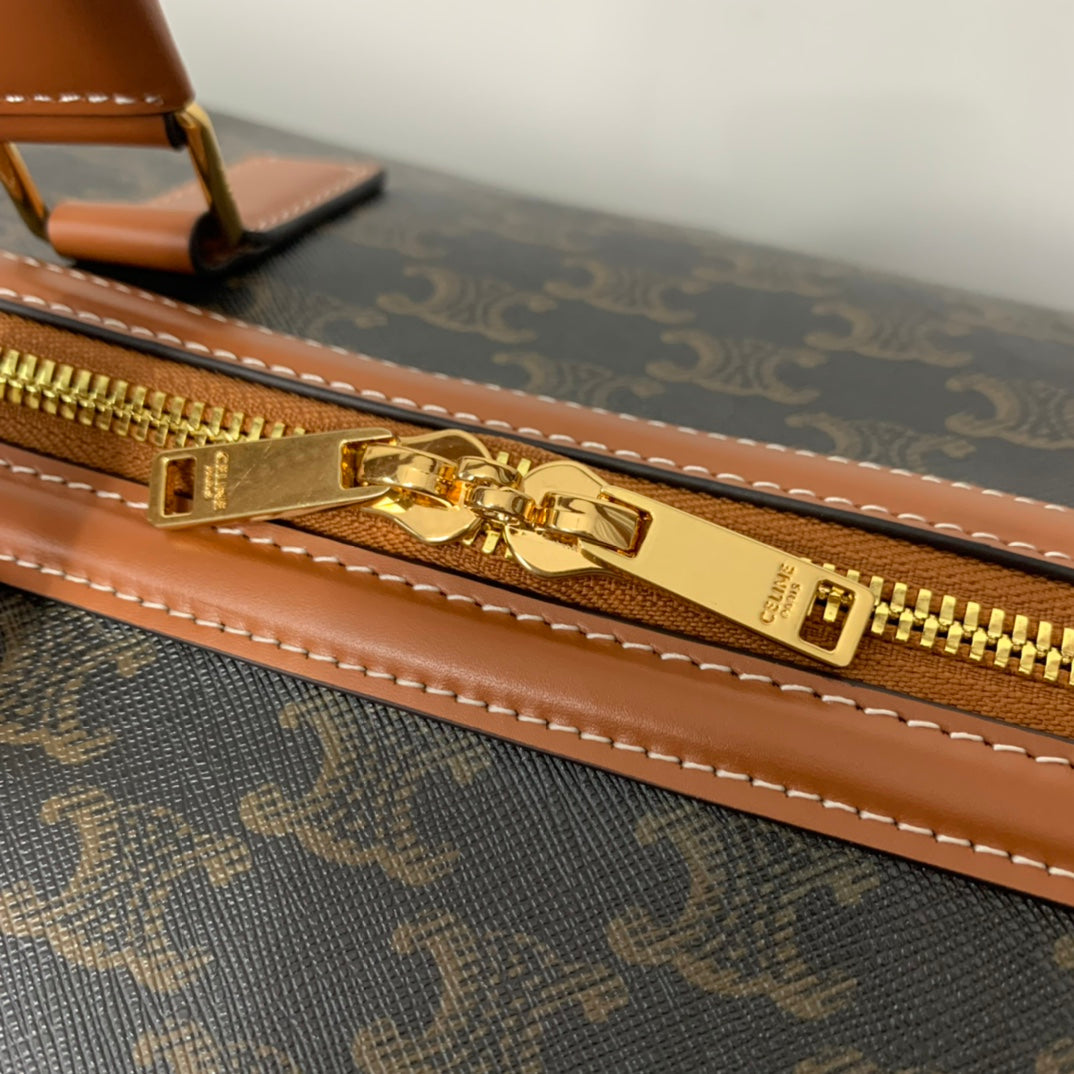 SAC DE VOYAGE 50 EN TOILE TRIOMPHE NOIRE IMPRIMÉ CELINE