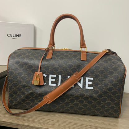 SAC DE VOYAGE 50 EN TOILE TRIOMPHE NOIRE IMPRIMÉ CELINE