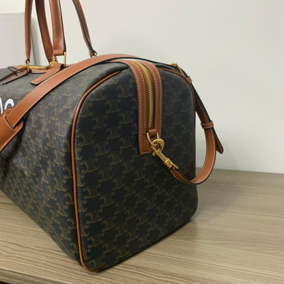 SAC DE VOYAGE 50 EN TOILE TRIOMPHE NOIRE IMPRIMÉ CELINE