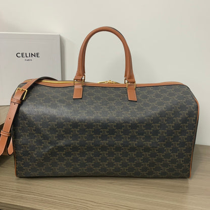 SAC DE VOYAGE 50 EN TOILE TRIOMPHE NOIRE IMPRIMÉ CELINE