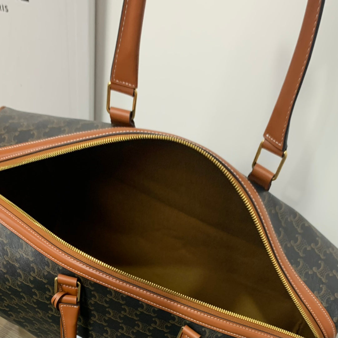 SAC DE VOYAGE 50 EN TOILE TRIOMPHE NOIRE IMPRIMÉ CELINE