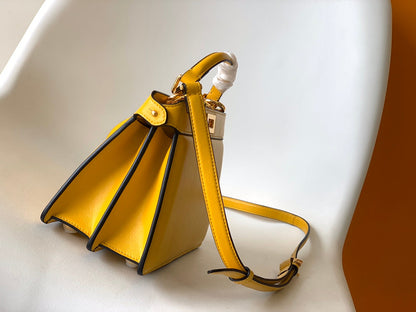 Sac Peekaboo ISeeU Petite 20 Cuir d'agneau jaune Ghw 