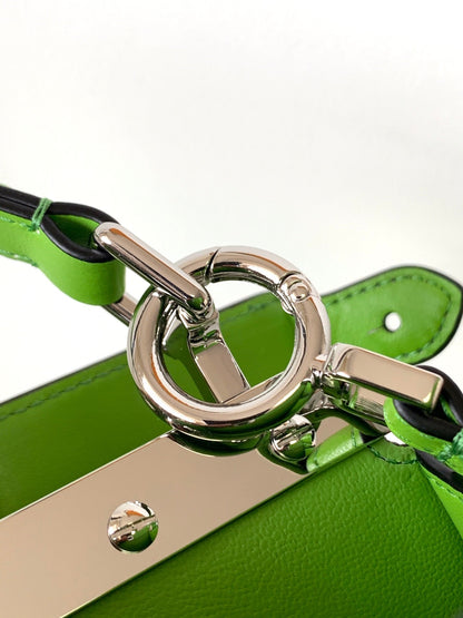 Sac Peekaboo ISeeU Petite 20 en cuir d'agneau vert Shw 