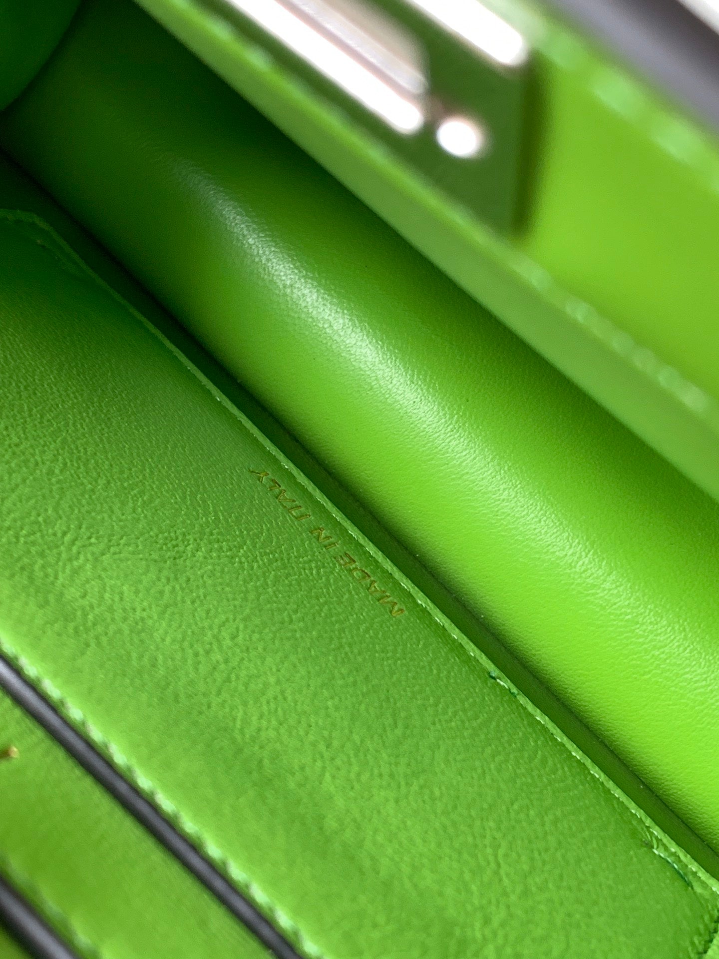 Sac Peekaboo ISeeU Petite 20 en cuir d'agneau vert Shw 