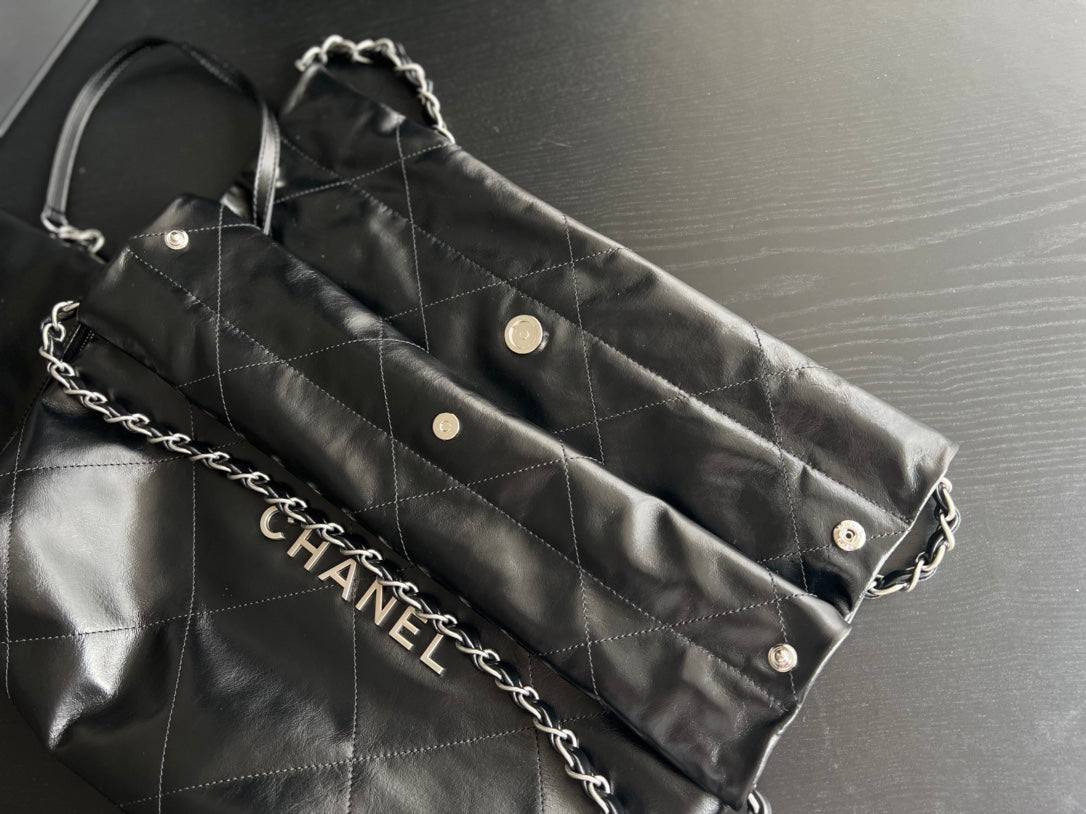CC ホーボーバッグ 22 ブラック ラムスキン シルバー金具