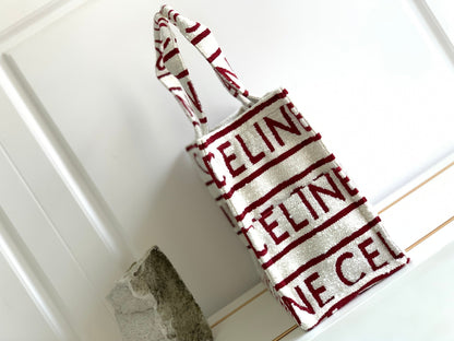 grand cabas 41 blanc bordeaux toile multi logo