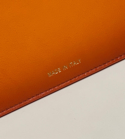 PEEKABOO ISEEU 33 EN CUIR DE VEAU LISSE ORANGE OMBRE, QUINCAILLERIE DORÉ