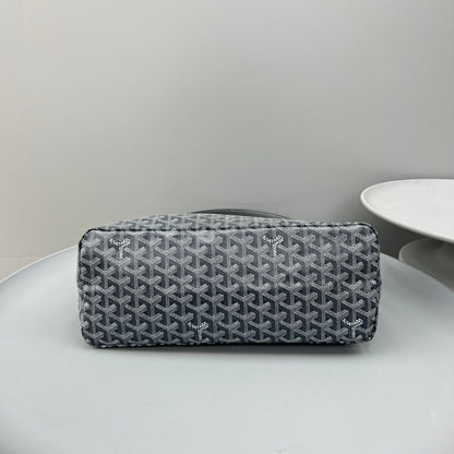 HOBO BOHÈME 34 グレーのゴヤルダン キャンバスとカーフスキン