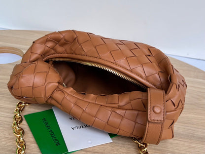 mini jodie 28 en cuir d'agneau marron 