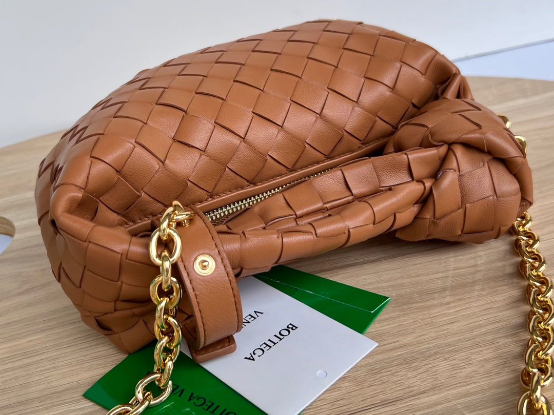 mini jodie 28 en cuir d'agneau marron 