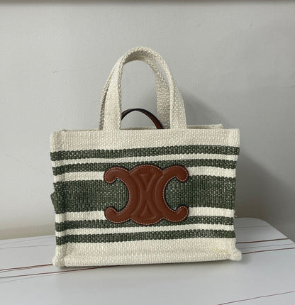 TRIPHOME 29 TISSU BLANC NOIR AVEC LOGO MARRON