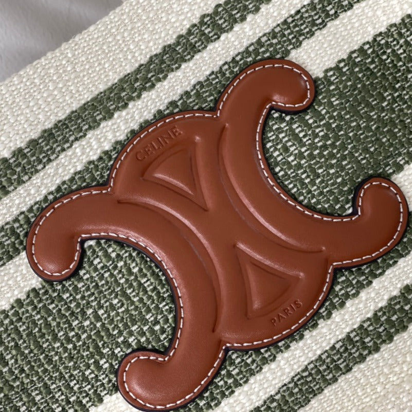 TRIPHOME 29 TISSU BLANC NOIR AVEC LOGO MARRON