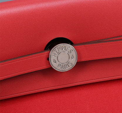 HM HERBAG ZIP 31 TOILE ROUGE