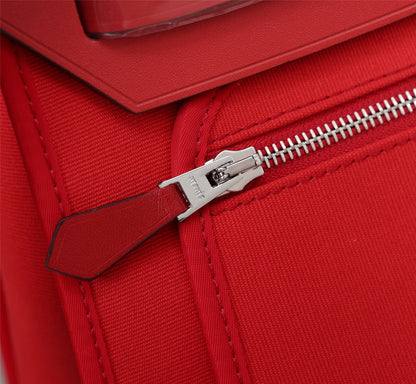 HM HERBAG ZIP 31 TOILE ROUGE