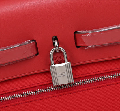 HM HERBAG ZIP 31 TOILE ROUGE