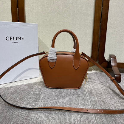 トリオンフ トップハンドルバッグ 20 ブロンズブラウン カーフスキン