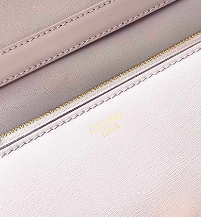 SAC CLASSIQUE MOYEN CELINE 24 CM EN CUIR DE VEAU VIOLET CLAIR