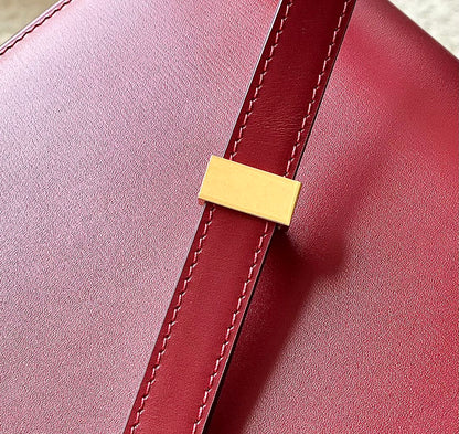 SAC CLASSIQUE MOYEN CELINE 24 CM EN CUIR DE VEAU ROUGE