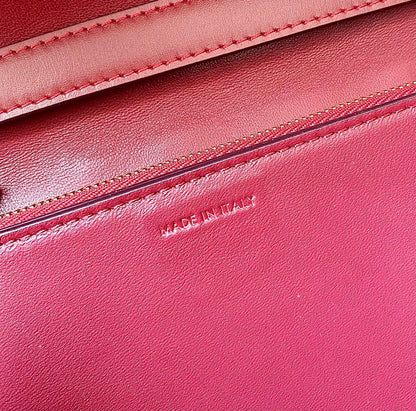 SAC CLASSIQUE MOYEN CELINE 24 CM EN CUIR DE VEAU ROUGE