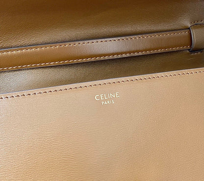 セリーヌ ミディアム クラシック バッグ 24cm ゴールド カーフスキン
