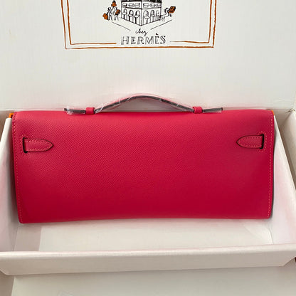 HM Kelly Cut 31 Cuir Epsom rose cramoisi Quincaillerie argentée 229061