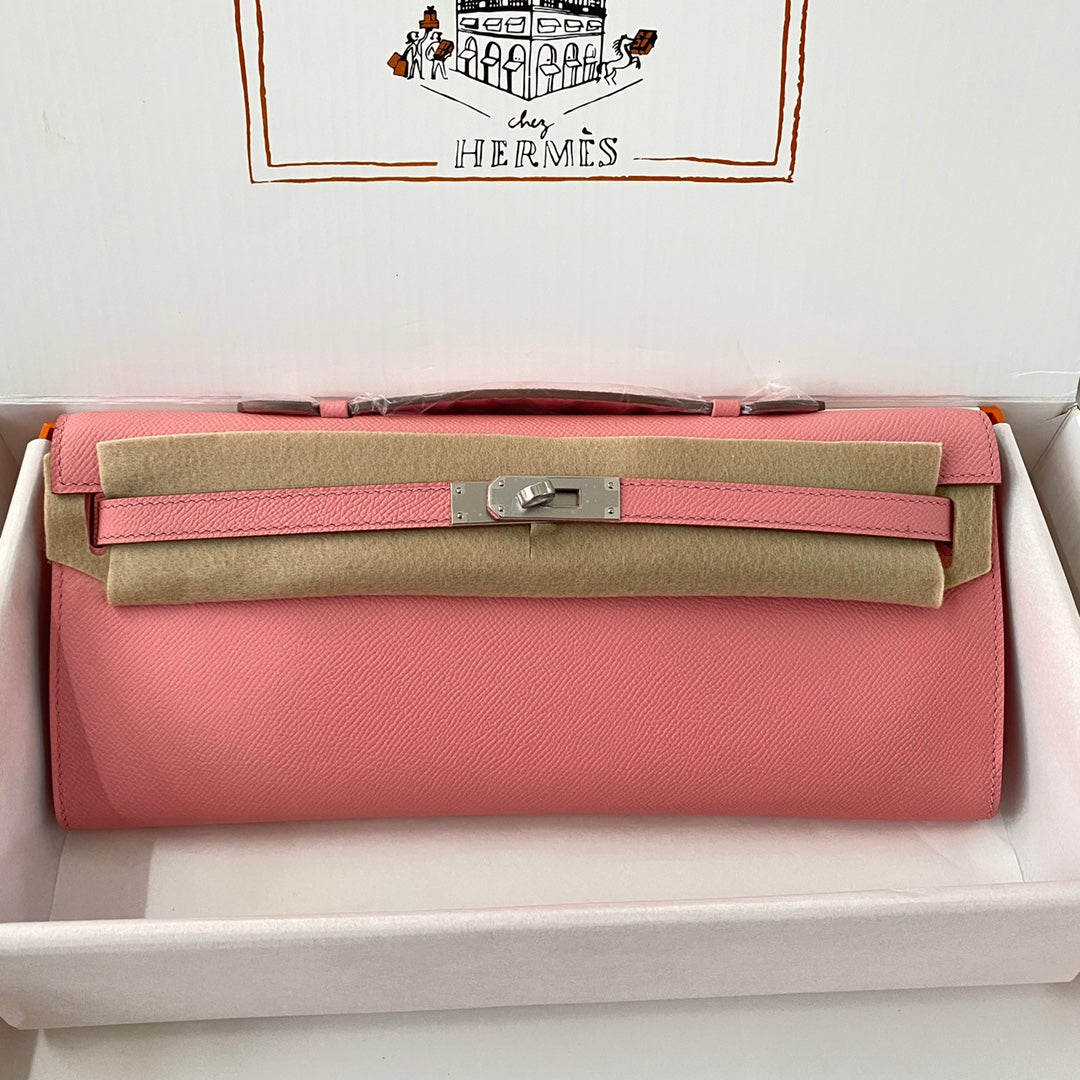 HM Kelly Cut 31 Cuir Epsom rose pastel, accessoires argentés 229064