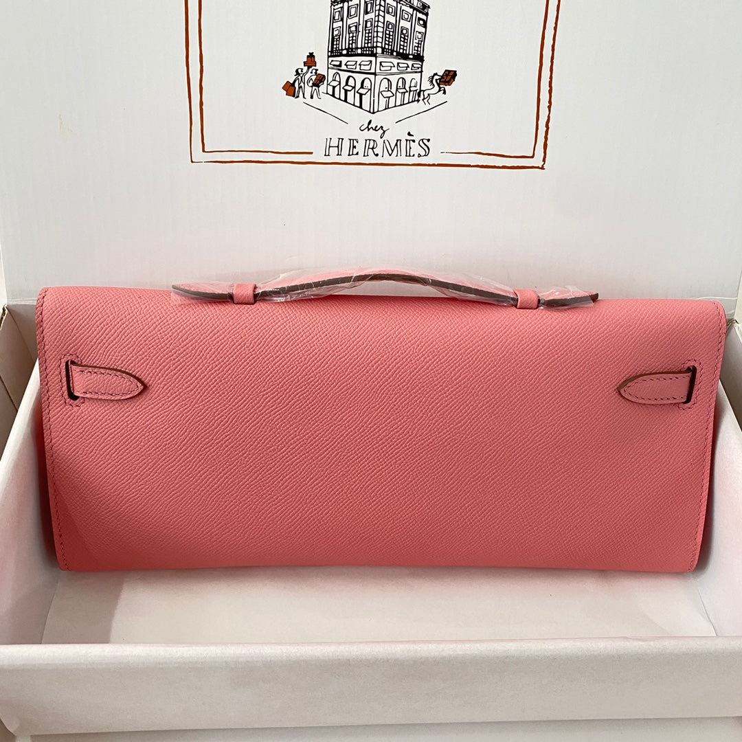 HM Kelly Cut 31 Cuir Epsom rose pastel, accessoires argentés 229064