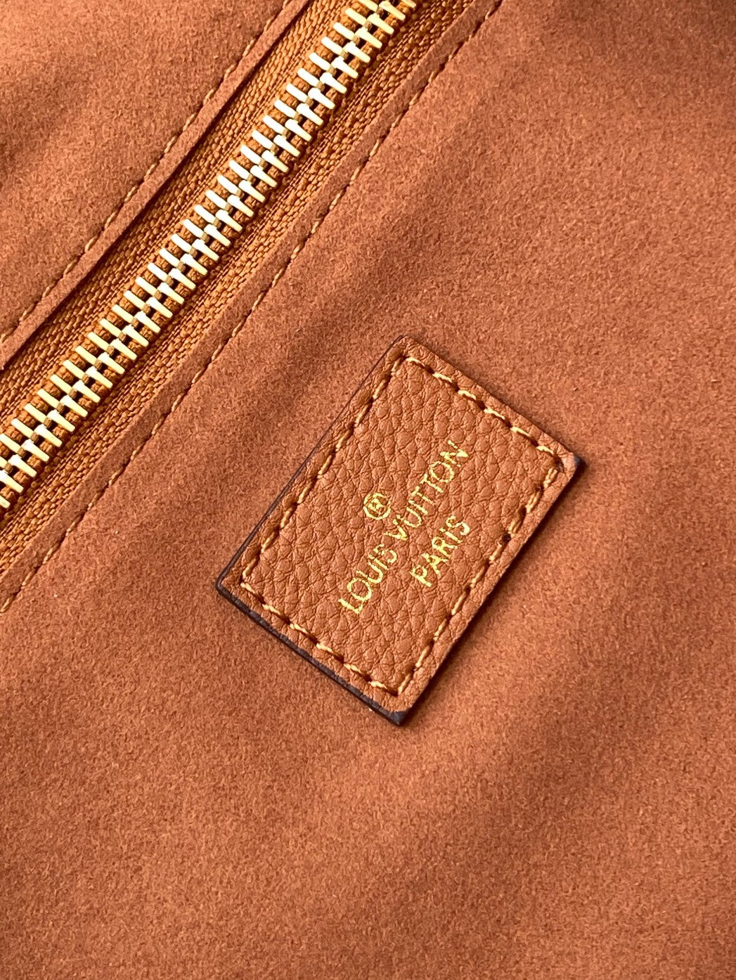 NEVERFULL MM 32 CUIR MARRON MONOGRAMME EMPREINTE 