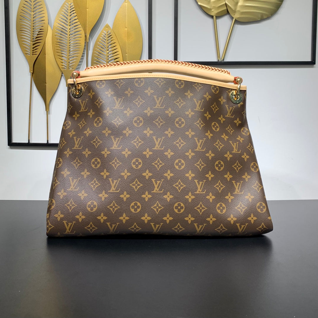 ARTSY MM 41 EN TOILE MONOGRAMME MARRON QUINCAILLERIE DORÉ