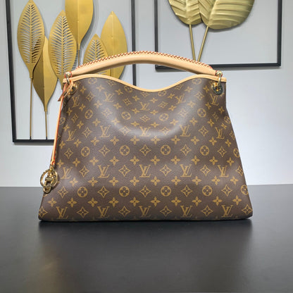 ARTSY MM 41 EN TOILE MONOGRAMME MARRON QUINCAILLERIE DORÉ