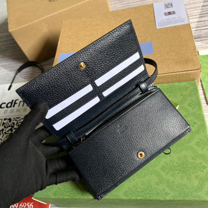 MINI SAC 19 OPHIDIA EN CUIR DE VEAU NOIR ET TOILE BEIGE