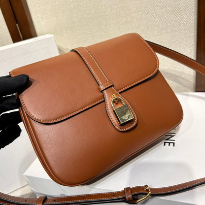 TABOU フラップバッグ 22インチ ブロンズブラウン スムースカーフスキン ゴールドロック