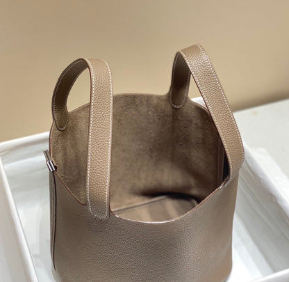 Serrure Picotin Etoupe Togo Cuir Argent Quincaillerie