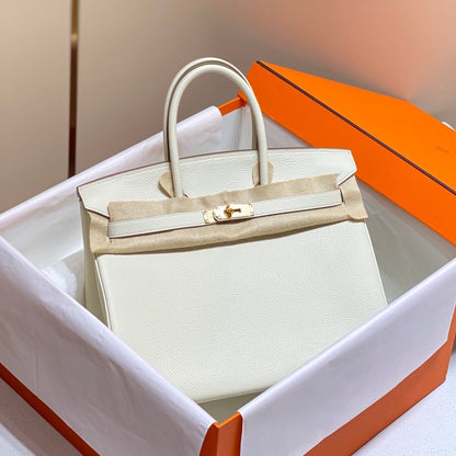 HM BIRKIN 35CM CUIR TOGO BLANC QUINCAILLERIE DORÉE