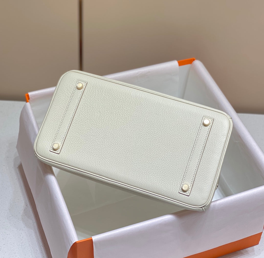 HM BIRKIN 35CM CUIR TOGO BLANC QUINCAILLERIE DORÉE