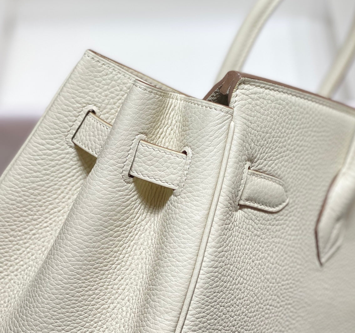 HM BIRKIN 35CM CUIR TOGO BLANC QUINCAILLERIE DORÉE