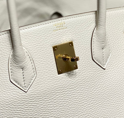 SAC HM BIRKIN 35 CM BLANC TOGO QUINCAILLERIE DORÉE