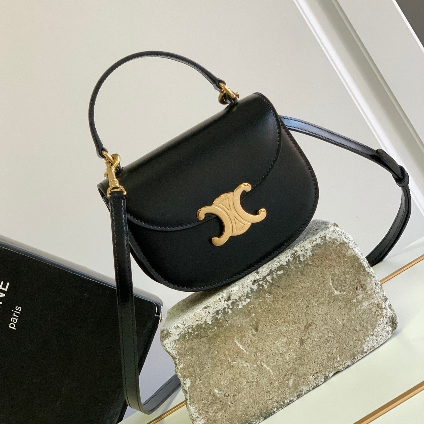 ティーンチェーン ブザス トリオンフ 15.5cm ブラック カーフスキン