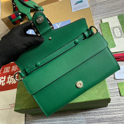 ディオニュソス スモール 25 バッグ エメラルドグリーン カーフスキン