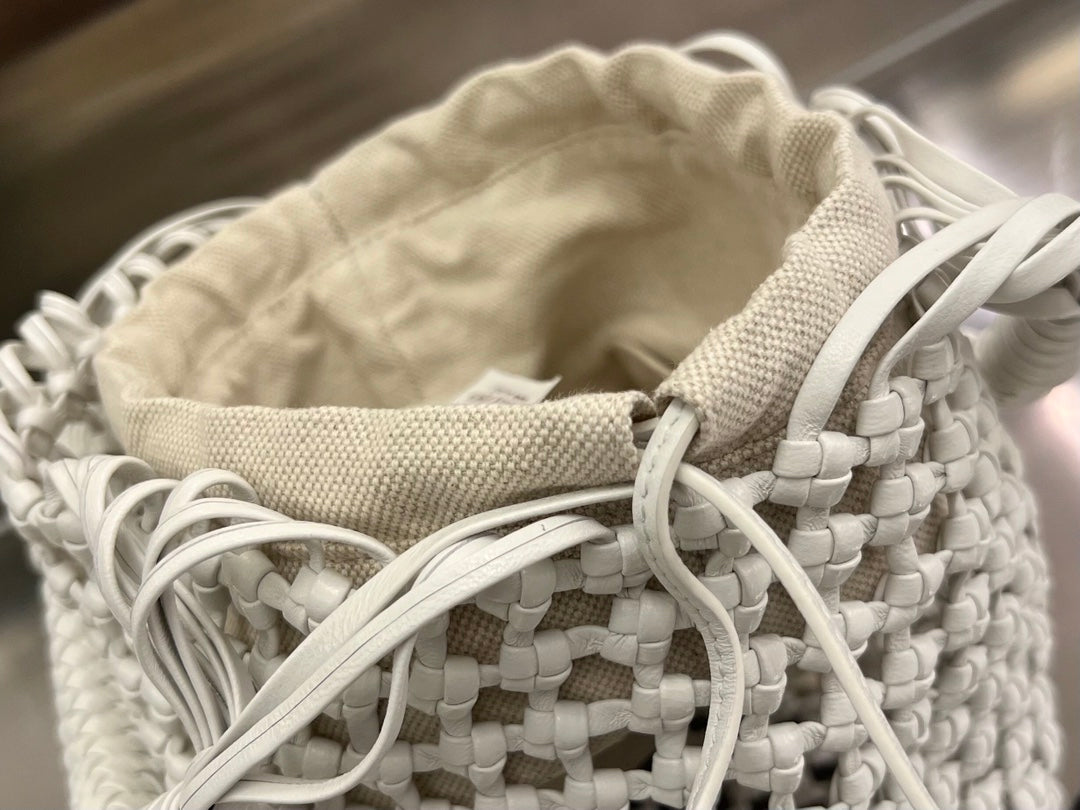 SAC CAVALLINO 23 EN CUIR D'AGNEAU BLANC