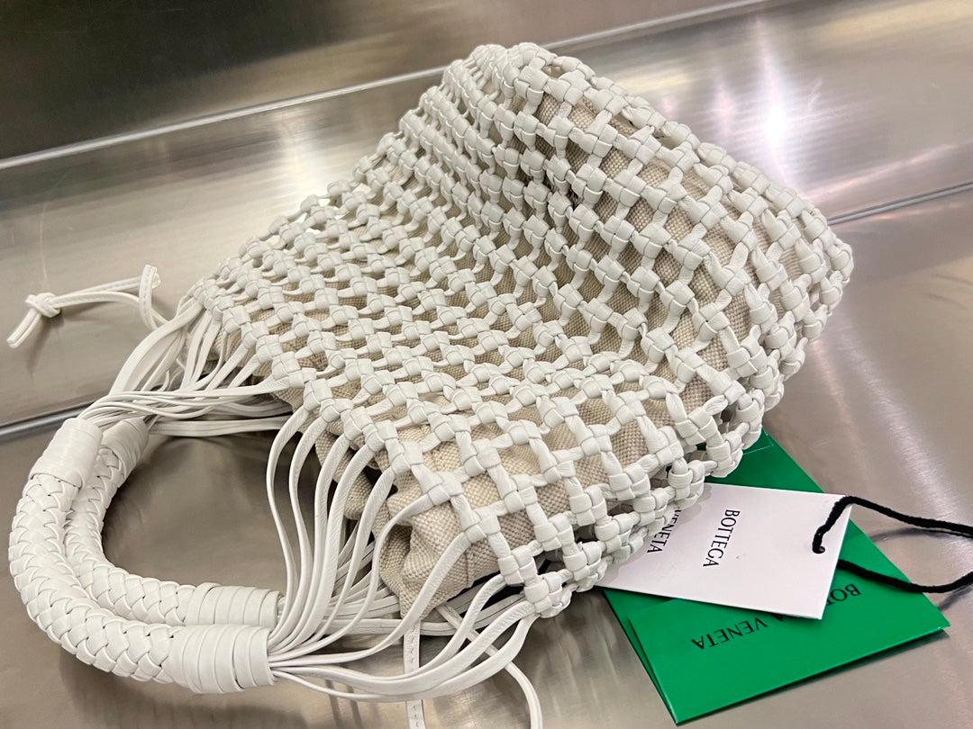 SAC CAVALLINO 23 EN CUIR D'AGNEAU BLANC