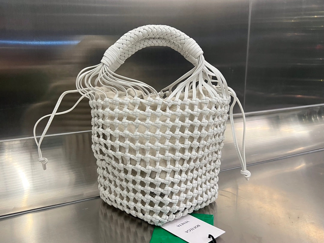 SAC CAVALLINO 23 EN CUIR D'AGNEAU BLANC