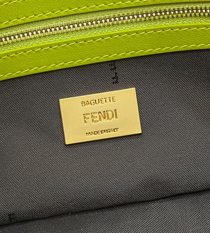 Baguette à motif FF 27 en cuir d'agneau souple Limerick, matériel doré