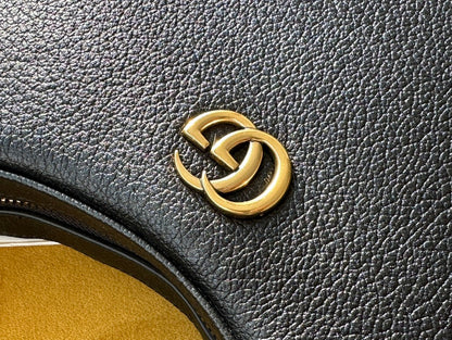 ショルダーバッグ 25インチ ブラック ラムスキン ゴールド金具