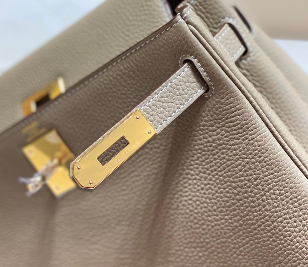 HM ケリー 28cm ブラウン トーゴ ゴールド金具