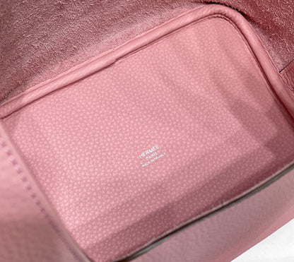 HM PICOTIN LOCK 18 CUIR TOGO ROSE