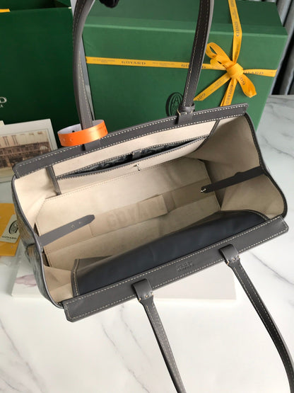 ベルシャス ビオード PM バッグ 36 グレー ゴヤルディン キャンバス＆カーフスキントリム